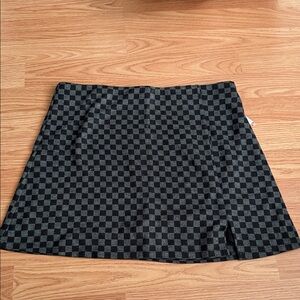 American Eagle Outfitters Checkerboard Mini Skirt in Black and Gray